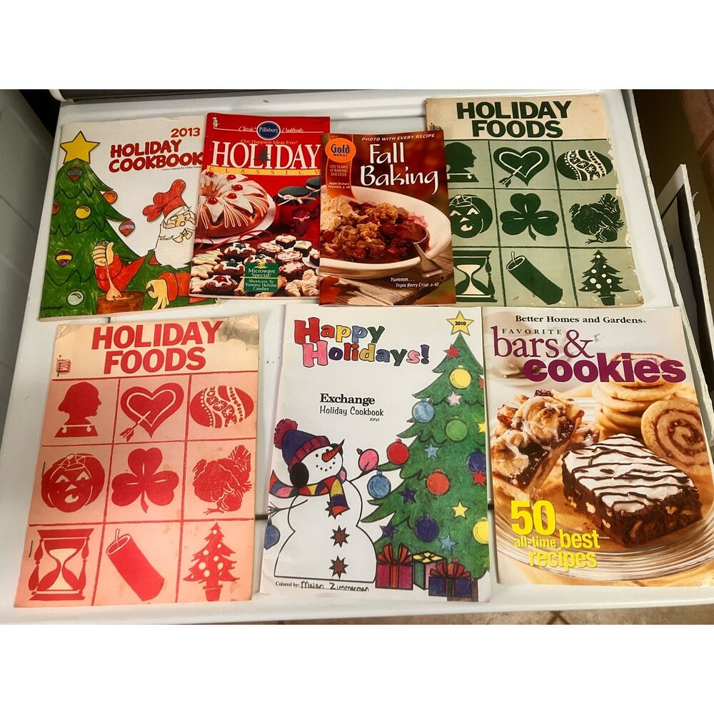 Assorted Vintage Holiday‎ Christmas Cookbooks, Magazines, Fall, Holiday, Sweets